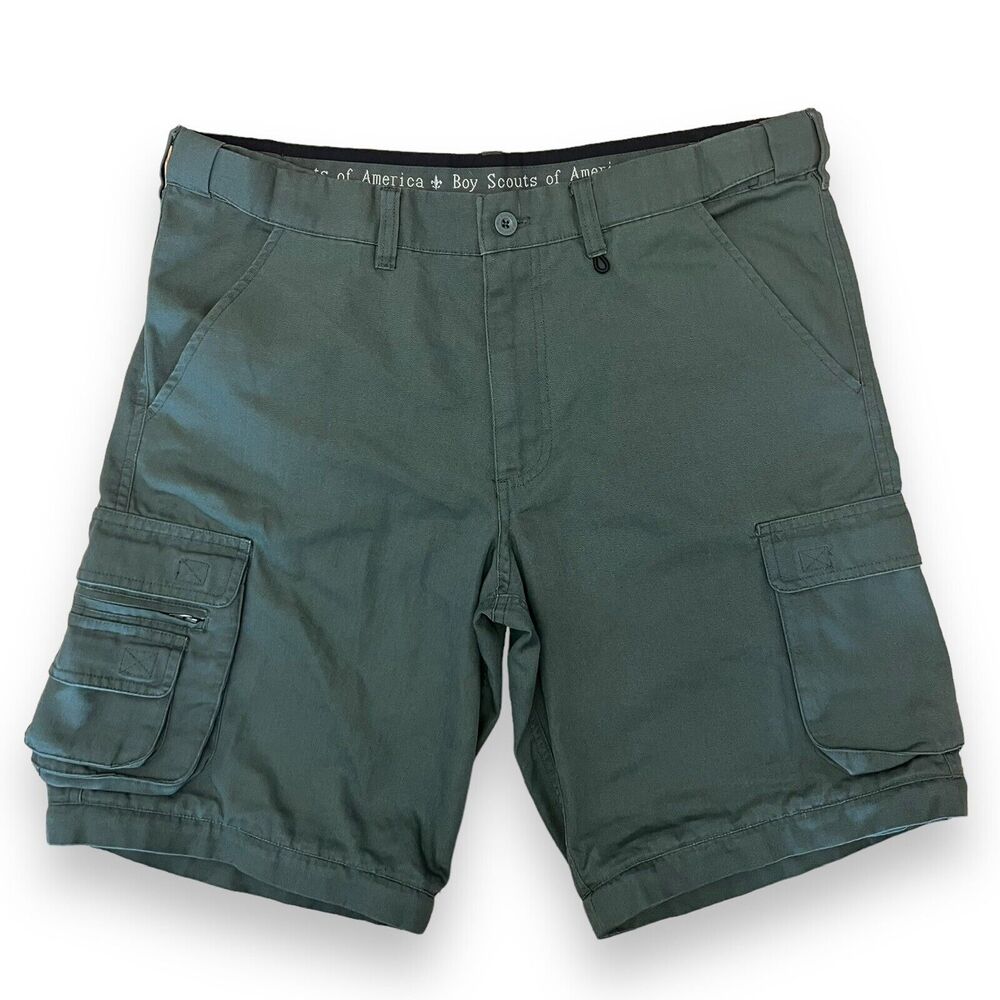 Boy Scouts Cargo Shorts in Olive Green
